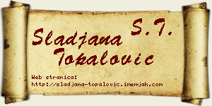 Slađana Topalović vizit kartica